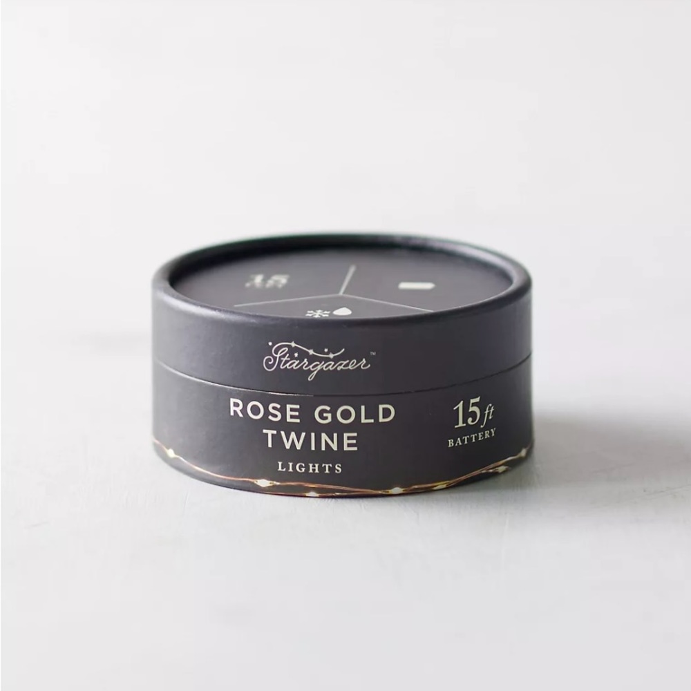 Terrain Stargazer Rose Gold Twine Lights 15’